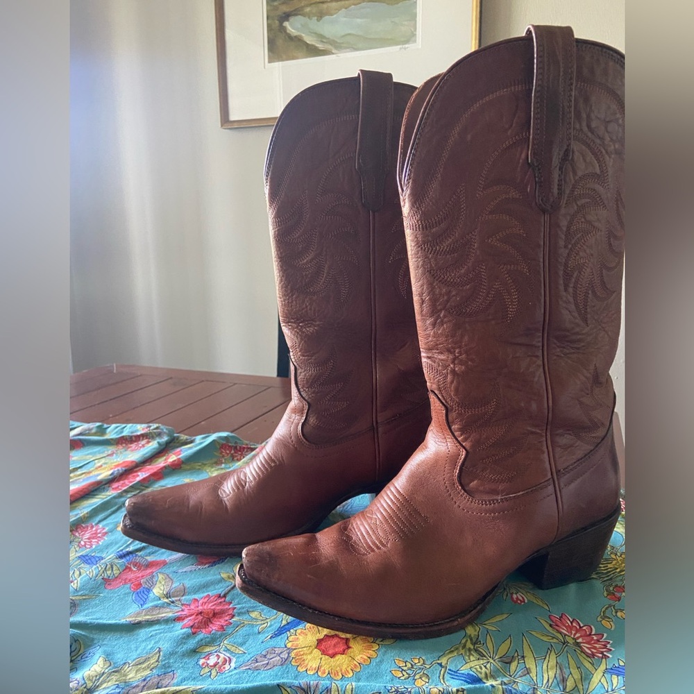 Tecovas Rich Brown Leather Boots